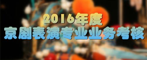 日女人屄真人视频国家京剧院2016年度京剧表演专业业务考...